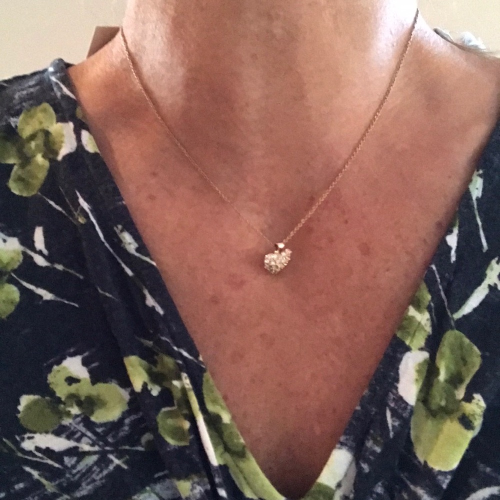 NWT Nordstrom Crystal Heart Necklace - Picture 4 of 4